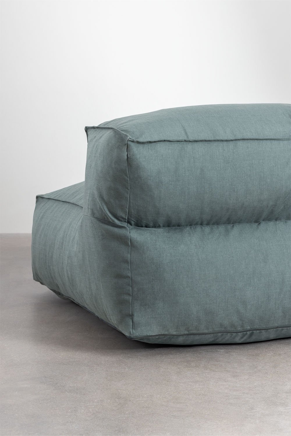 Divano modulare Chaise Longue in 3 pezzi e Puff Dojan