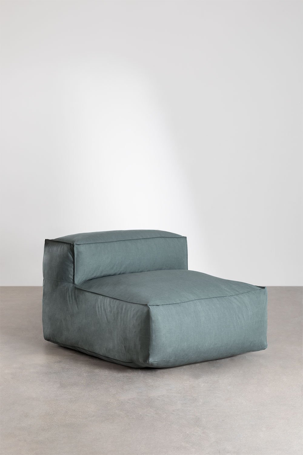 Divano modulare Chaise Longue in 3 pezzi e Puff Dojan