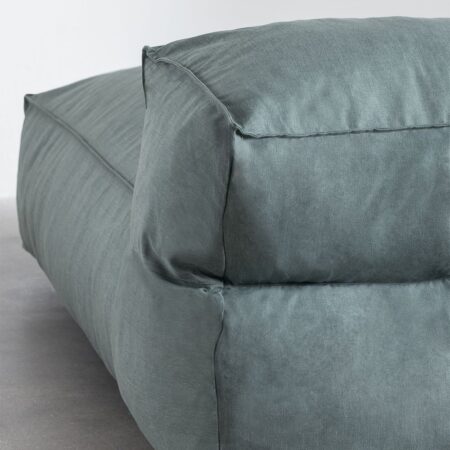 Divano chaise longue componibile in 4 pezzi e pouf Dojans