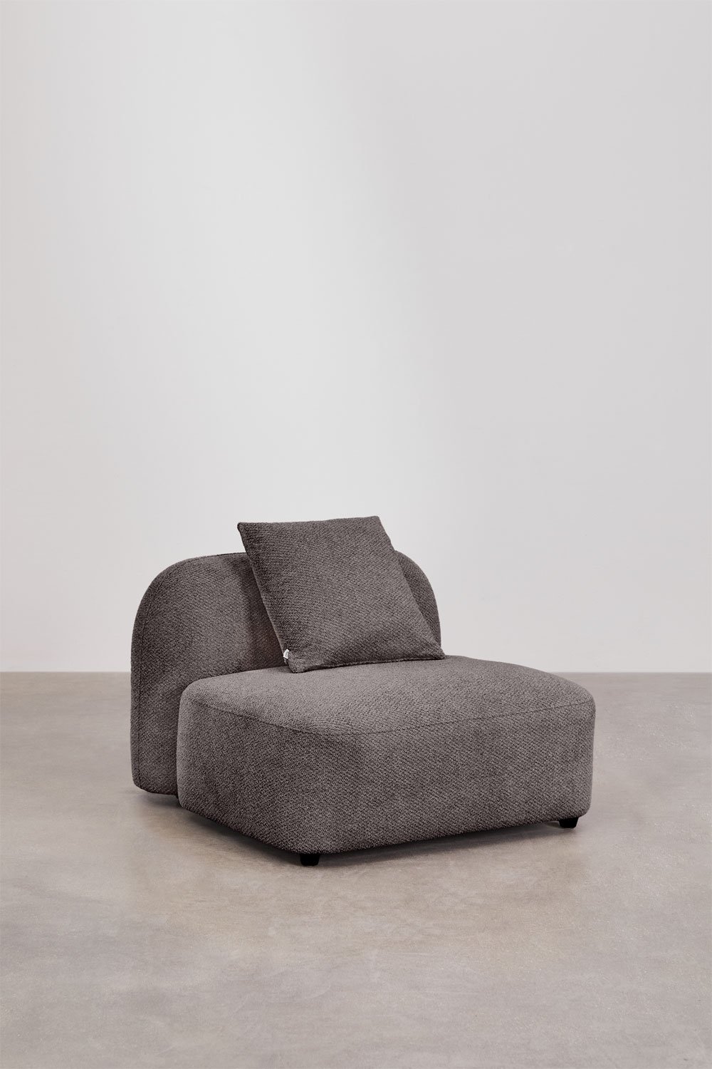 Divano modulare con chaise longue destra a 3 pezzi in ciniglia Coco