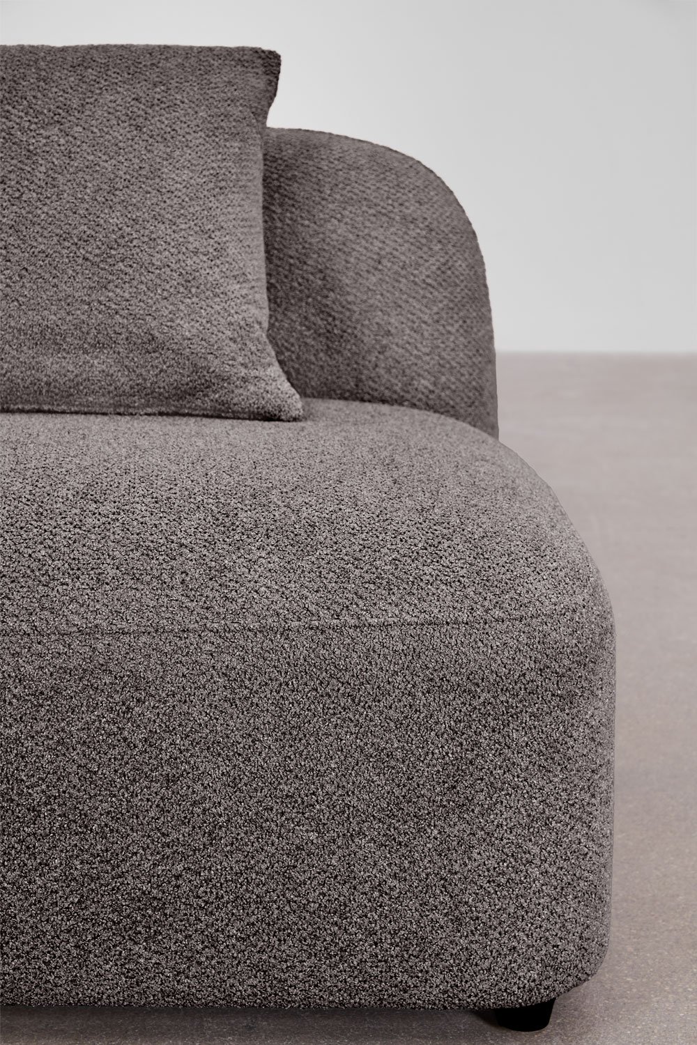 Divano modulare con chaise longue destra a 3 pezzi in ciniglia Coco