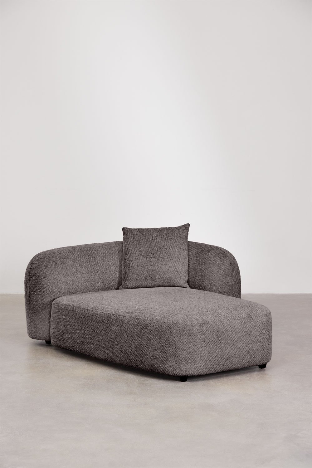 Divano modulare con chaise longue destra a 3 pezzi in ciniglia Coco