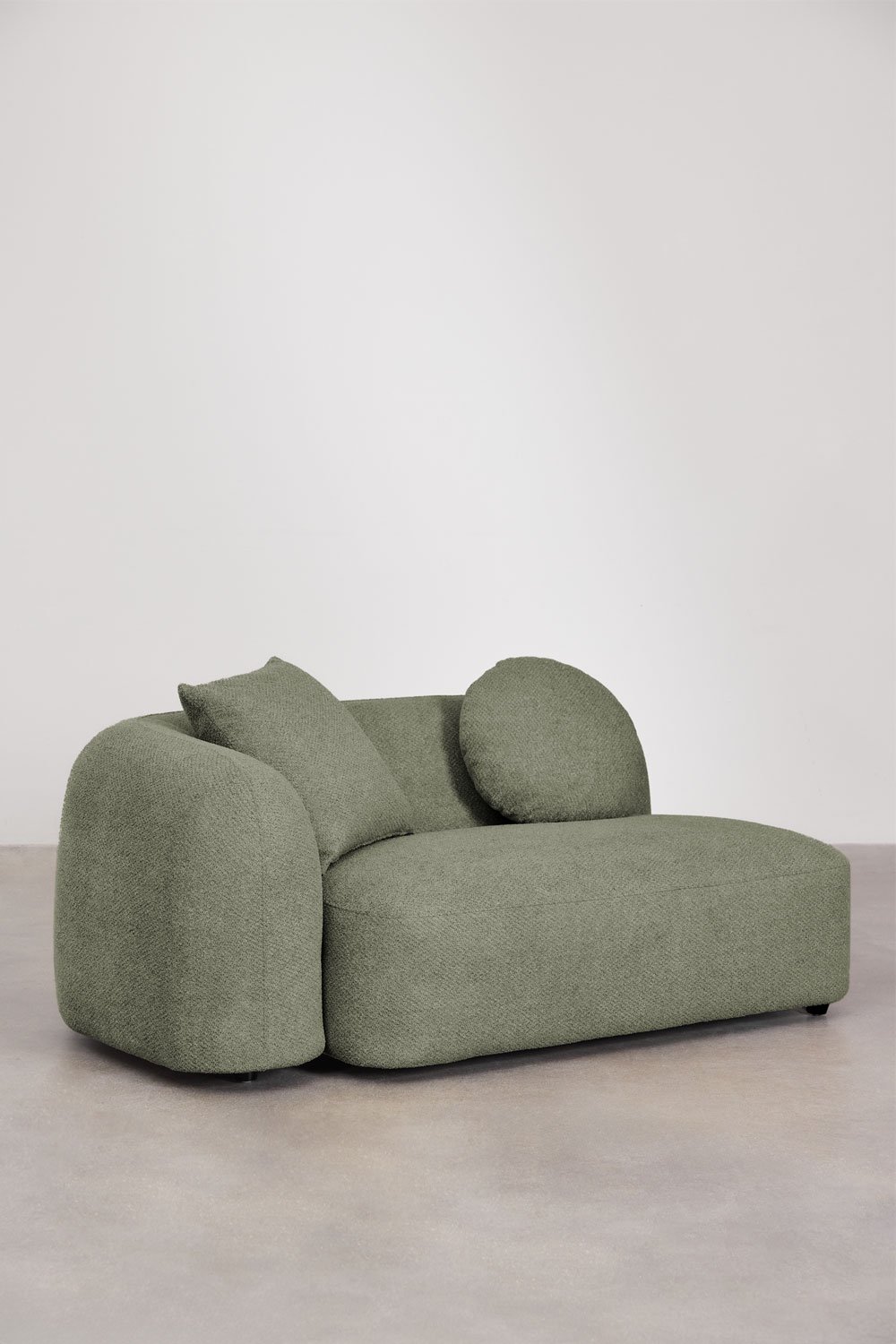 Divano modulare con chaise longue destra a 4 pezzi in ciniglia Coco