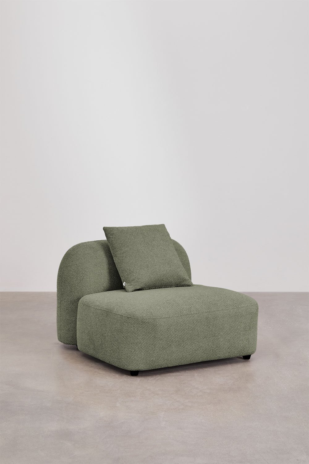 Divano modulare con chaise longue destra a 4 pezzi in ciniglia Coco