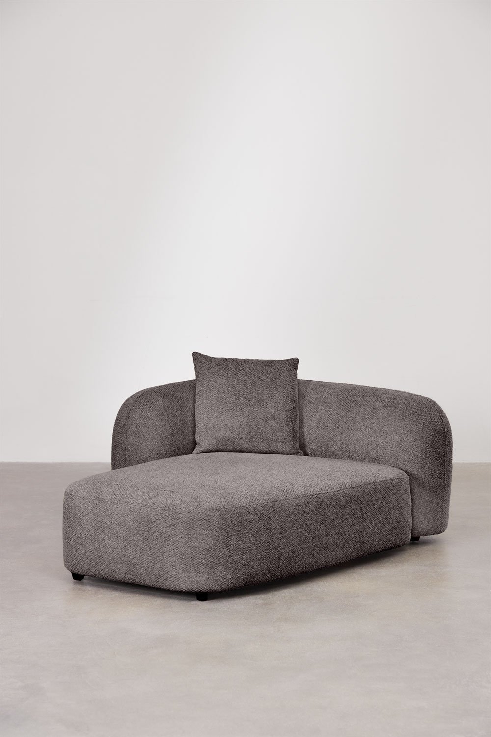 Divano componibile chaise longue sinistra in 3 pezzi in ciniglia Coco