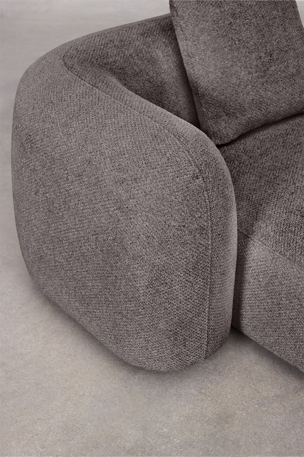 Divano componibile chaise longue sinistra in 3 pezzi in ciniglia Coco