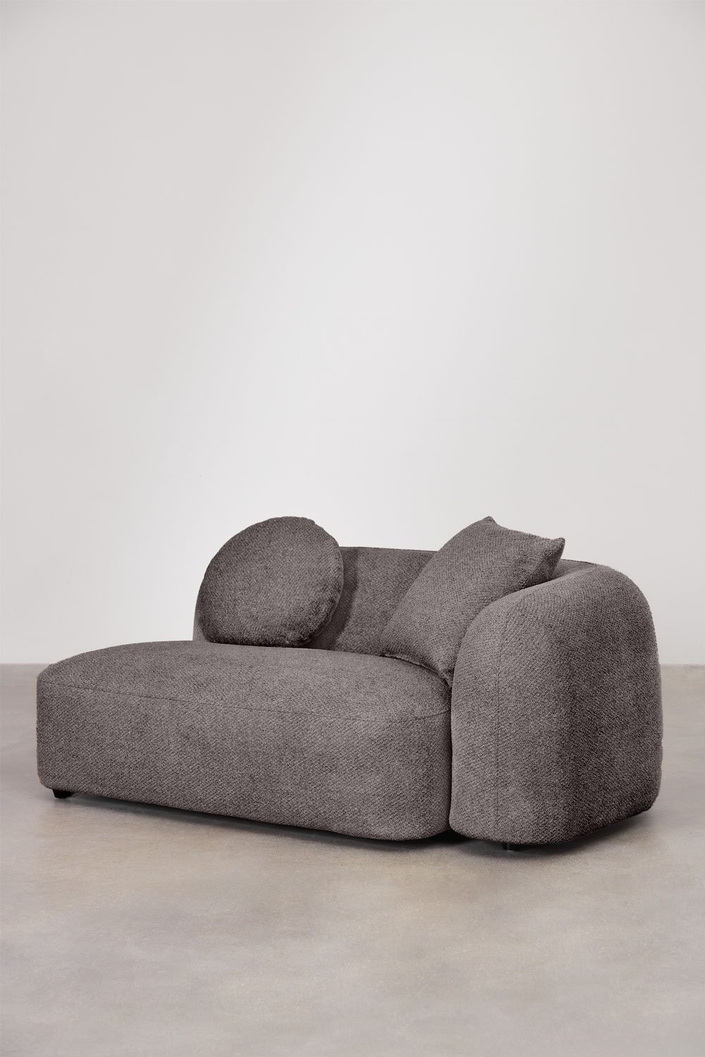 Divano componibile chaise longue sinistra in 3 pezzi in ciniglia Coco