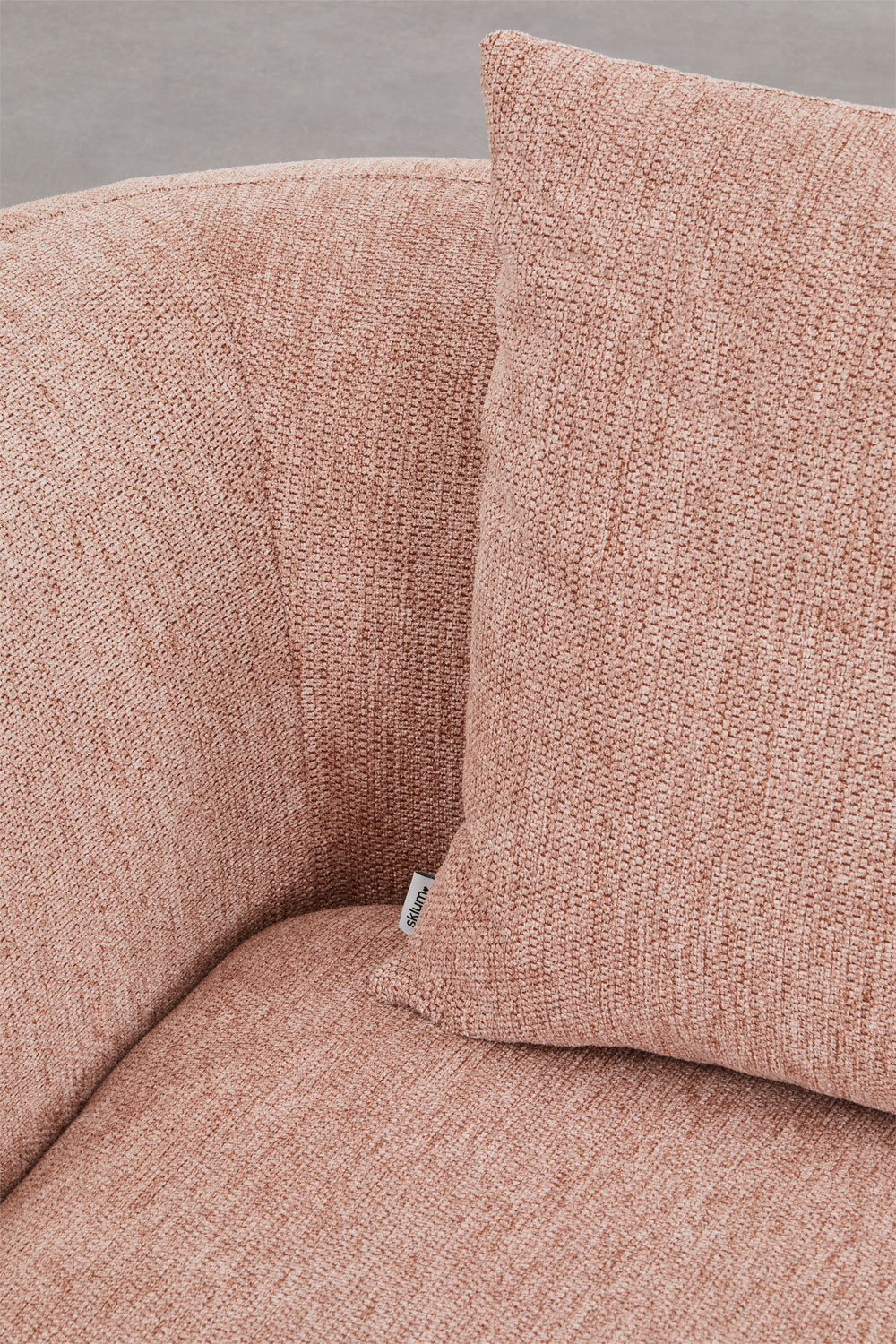 Divano chaise longue sinistro componibile in 4 pezzi in ciniglia Coco