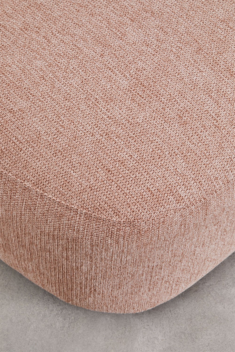 Divano chaise longue sinistro componibile in 4 pezzi in ciniglia Coco