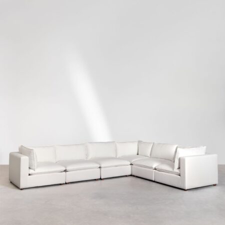 Divano angolare modulare Estefan Style da 6 pezzi