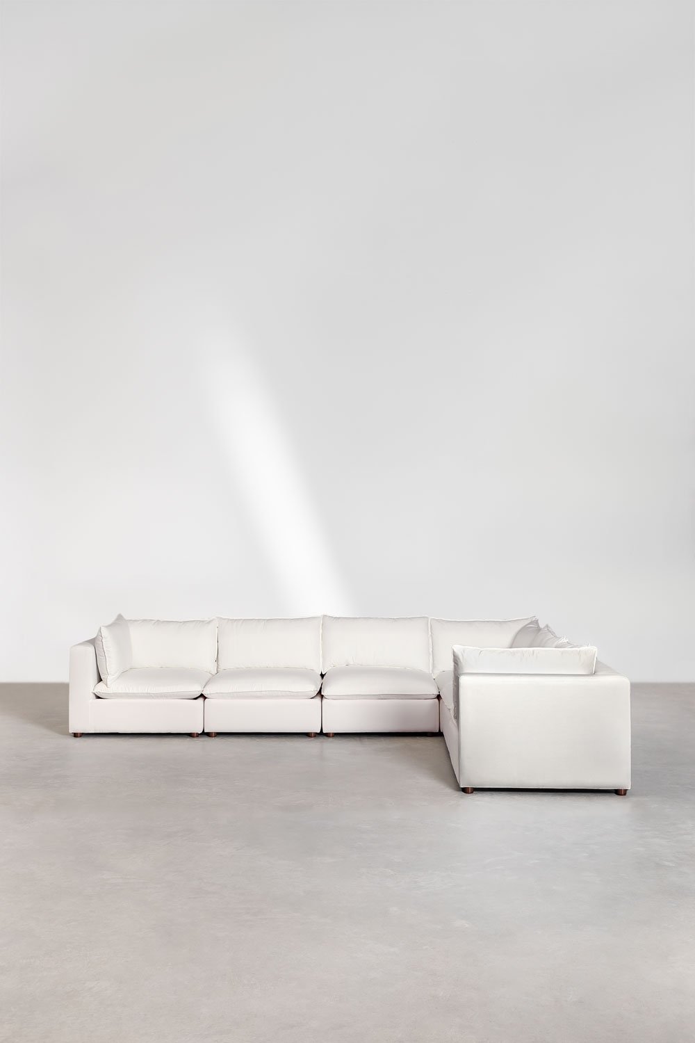 Divano angolare modulare Estefan Style da 6 pezzi