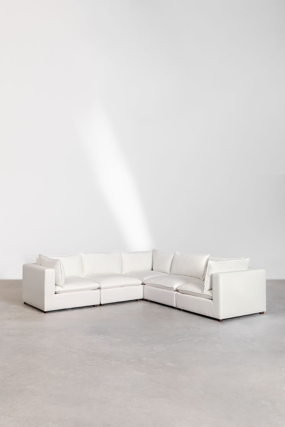 Divano angolare modulare Estefan Style da 5 pezzi