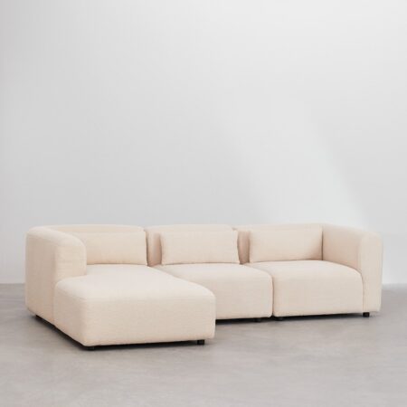 Divano modulare Fogler con chaise longue sinistra in 3 pezzi