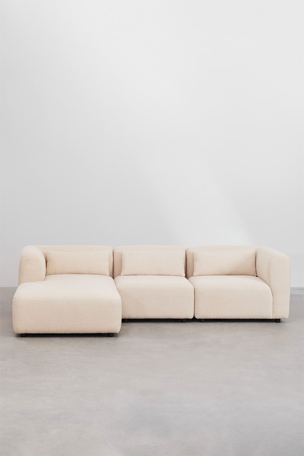 Divano modulare Fogler con chaise longue sinistra in 3 pezzi