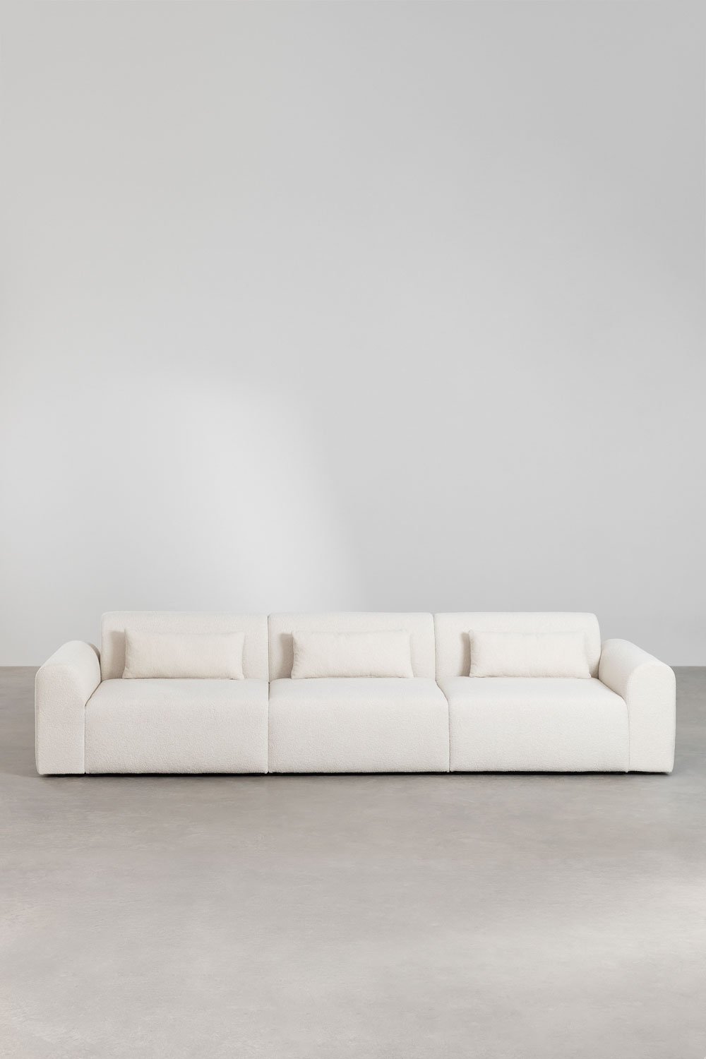 Divano componibile in 3 pezzi in shearling Borjan