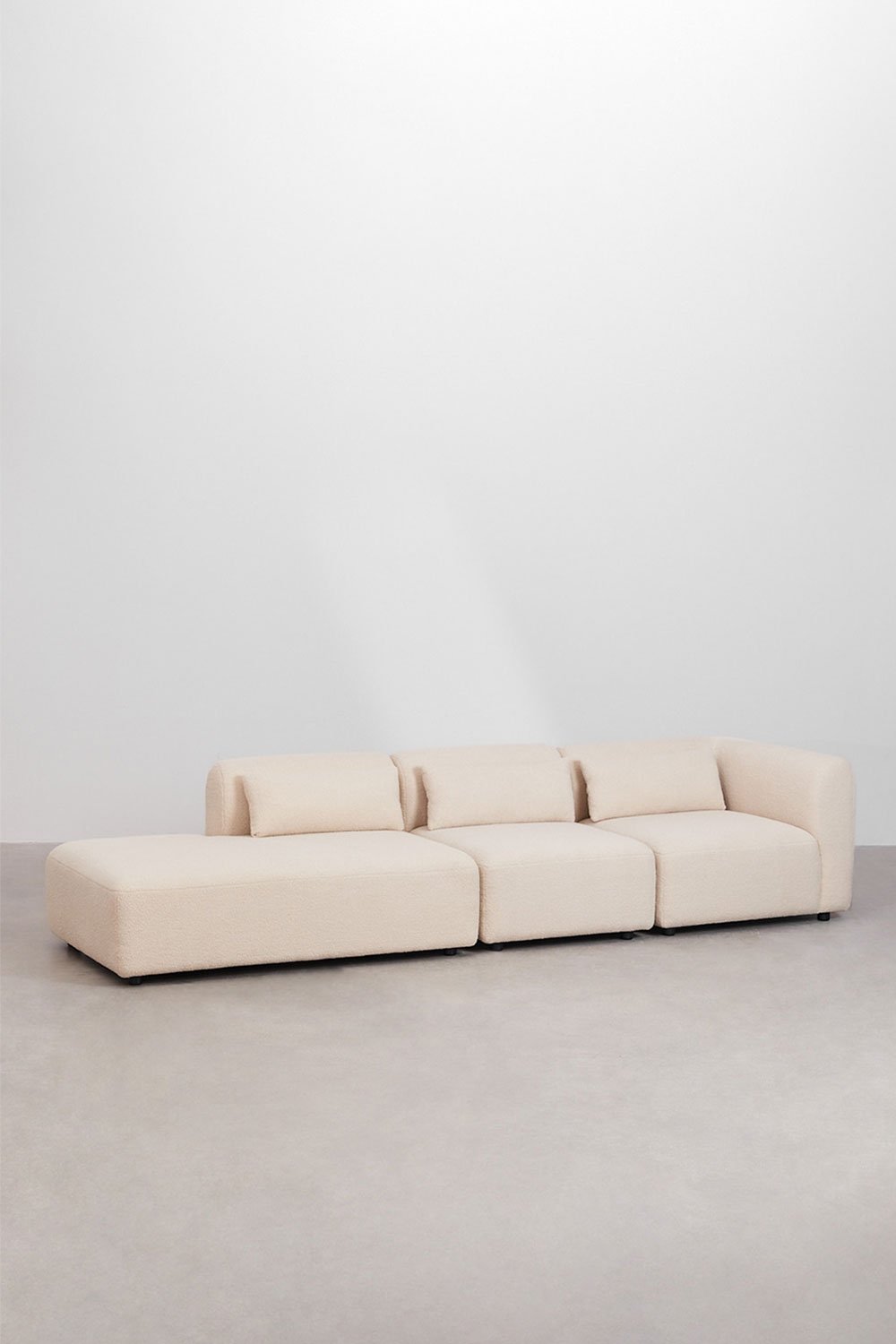 Divano modulare angolare in 3 pezzi Fogler con chaise lounge sinistra