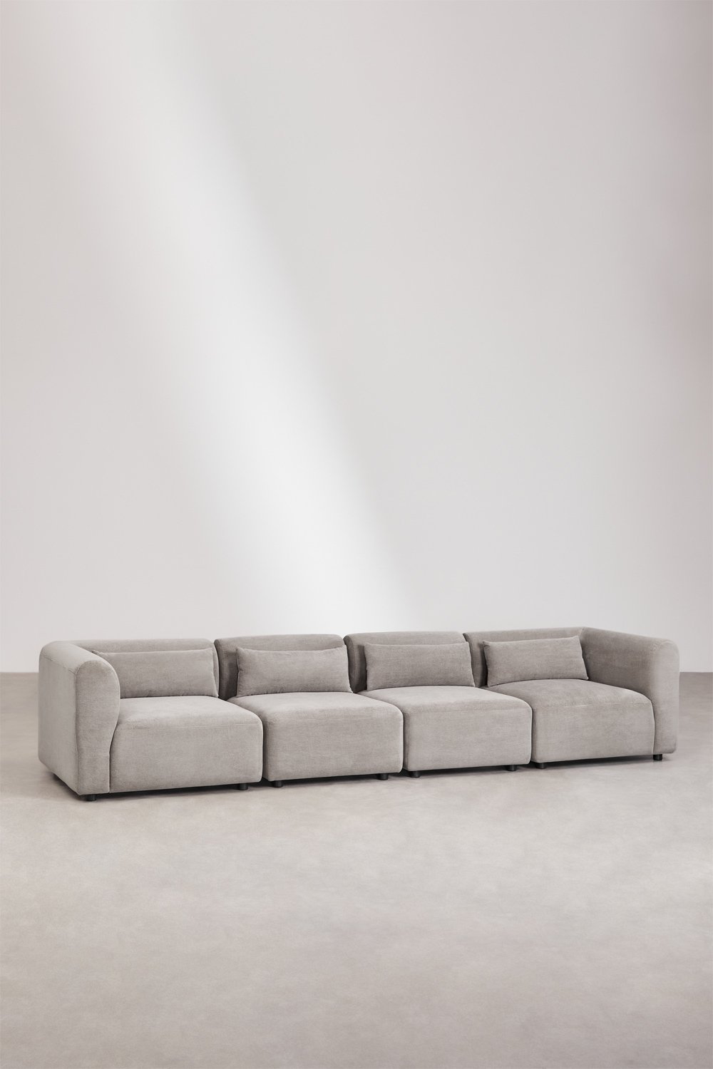 Set soggiorno con divano componibile in 4 pezzi e poltrona Fogler