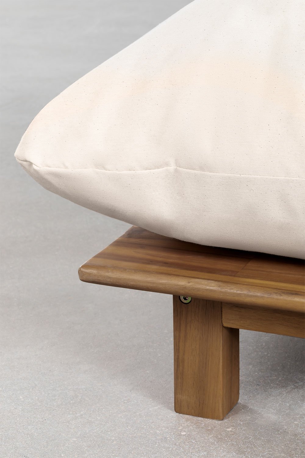 Divano reclinabile modulare a 4 pezzi con pouf in legno di acacia Brina