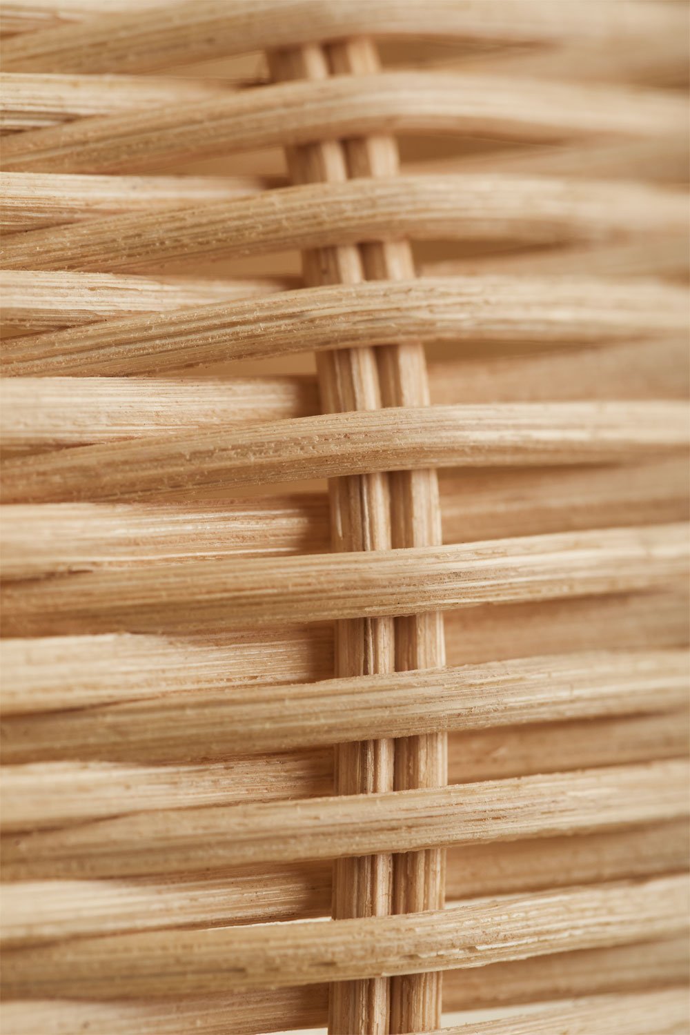 Lampada da tavolo Esmeret in rattan e metallo
