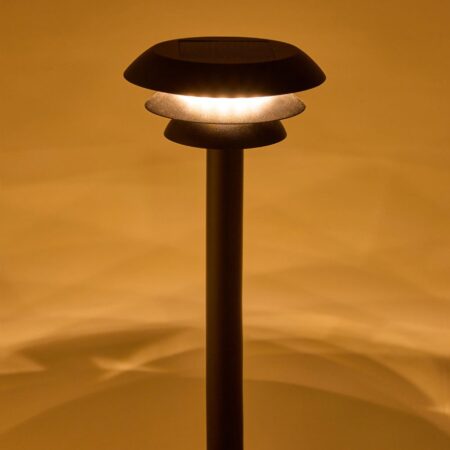 Lampeggiante LED solare da esterno Lirano in acciaio inox