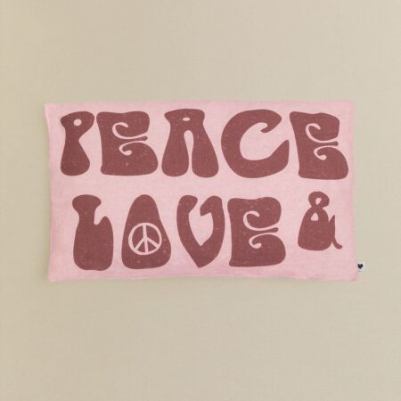 Federa rettangolare in cotone (30x50 cm) Peace & Love
