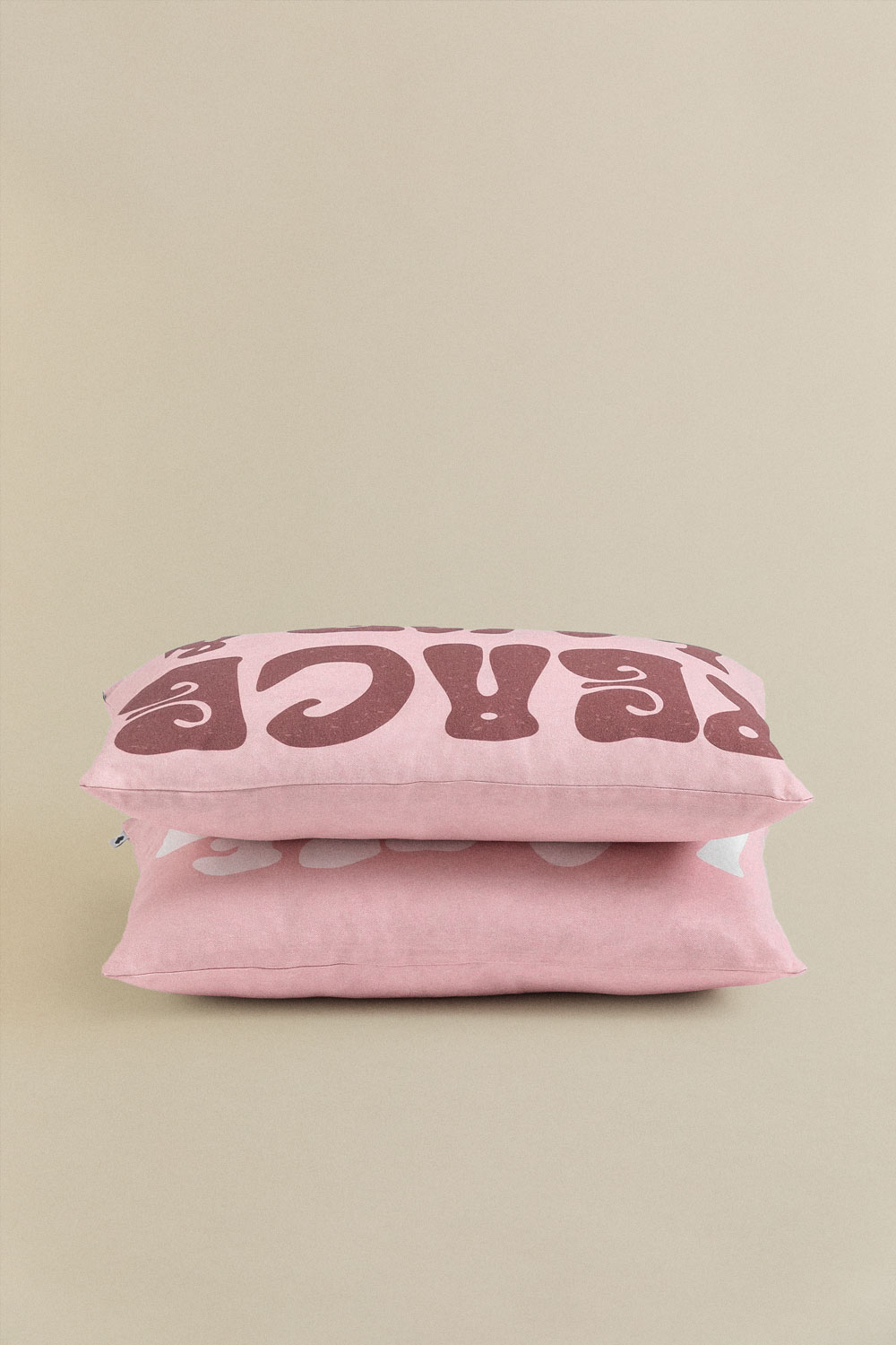 Federa rettangolare in cotone (30x50 cm) Peace & Love