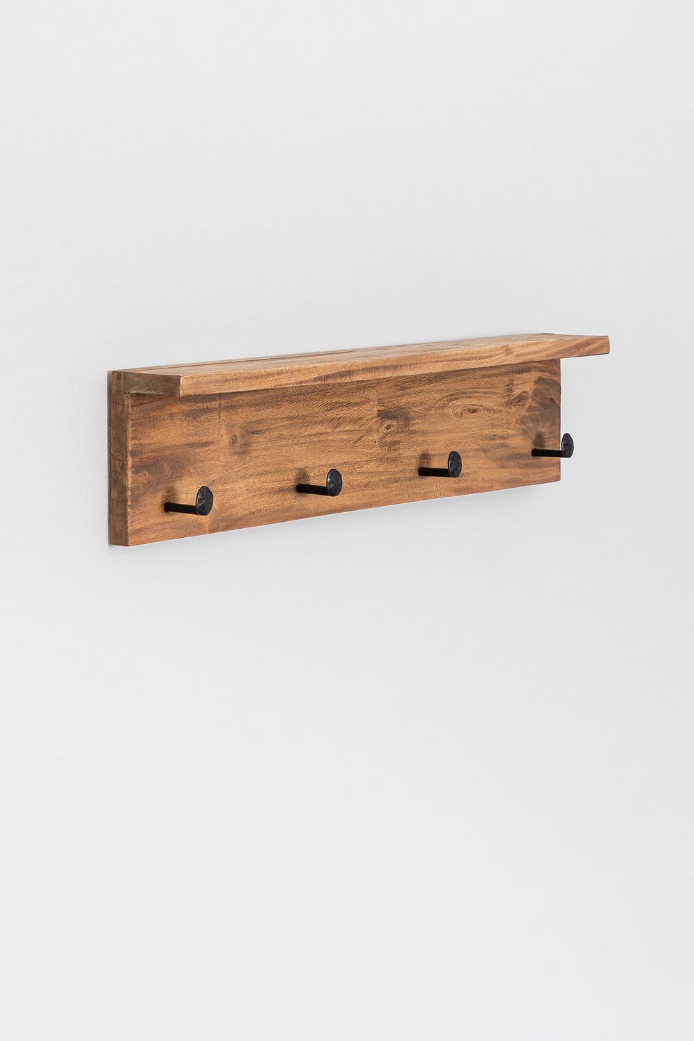 Appendiabiti da Parete con Mensola in Legno Riciclato Gerhan