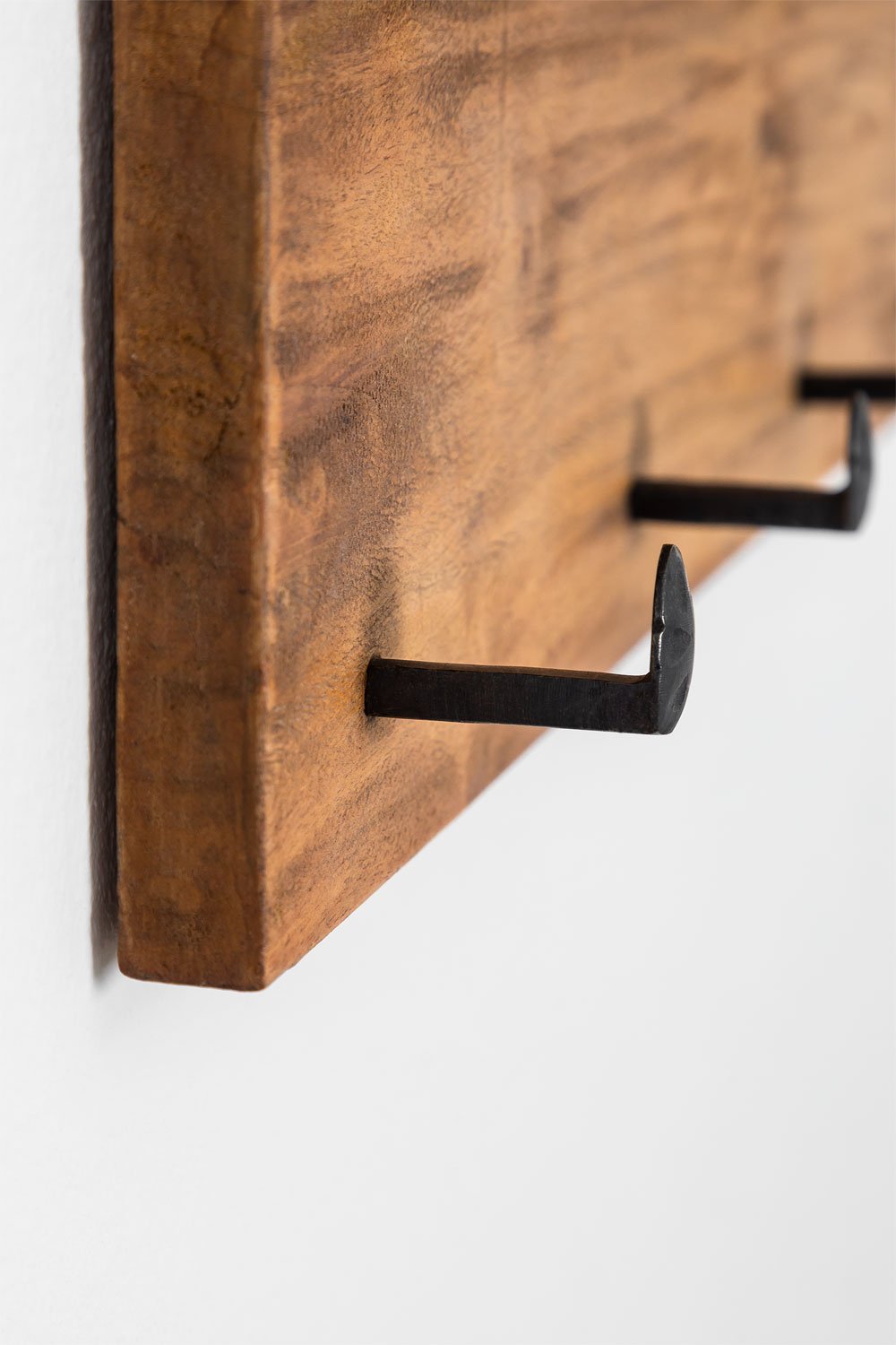 Appendiabiti da Parete con Mensola in Legno Riciclato Gerhan