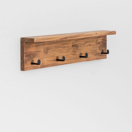 Appendiabiti da Parete con Mensola in Legno Riciclato Gerhan