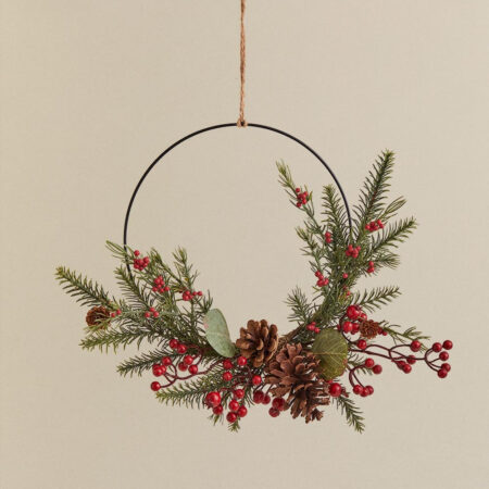 Corona di Natale decorativa con pigne Lanorial