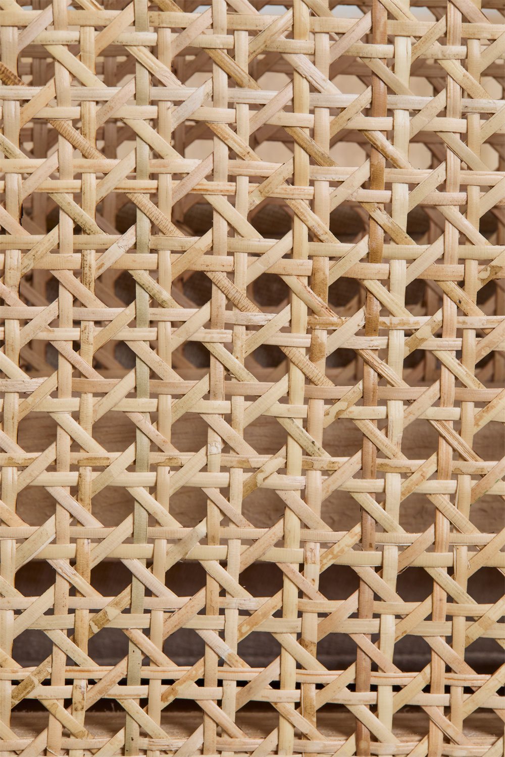 Panca in legno di caucciù e rattan Icon