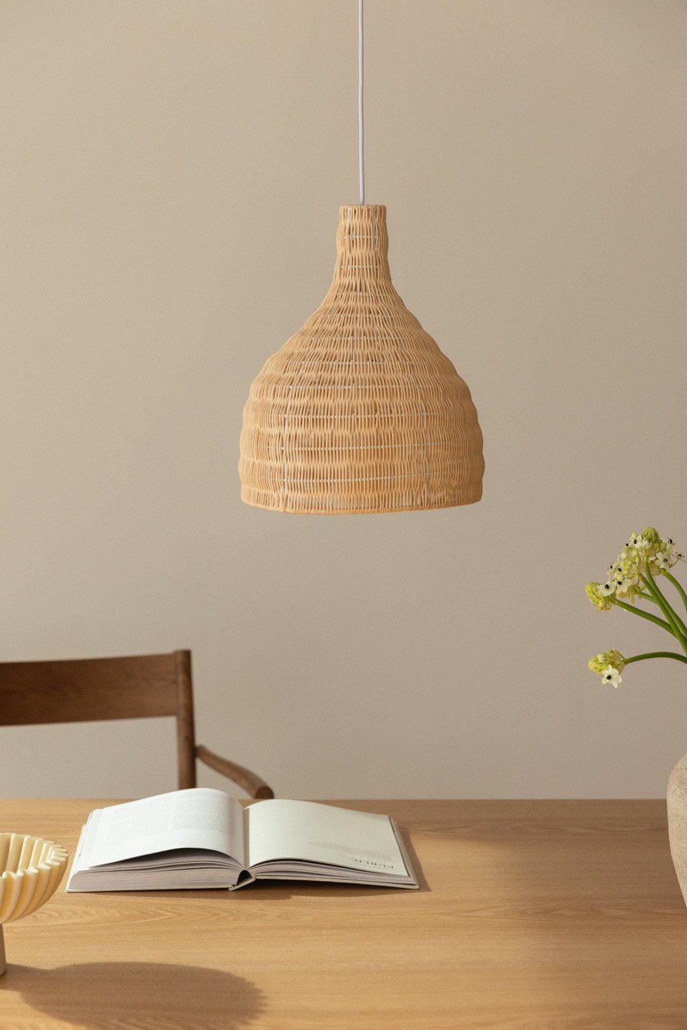 Lampada a sospensione in rattan Markle
