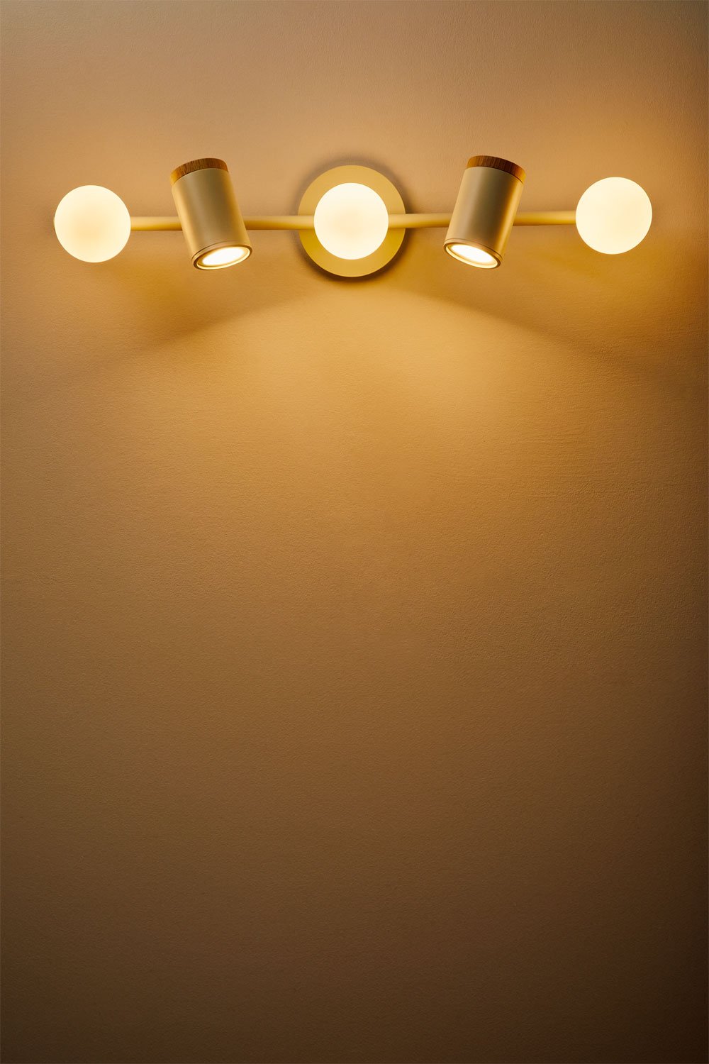 Lampada da parete con 5 punti luce Amaranto