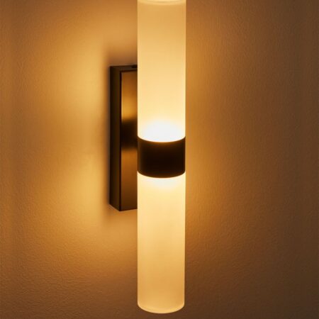 Lampada da parete a LED Zarivo in acciaio inox