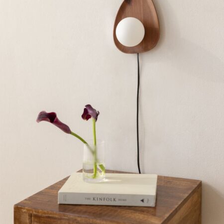 Lampada da parete in legno di acacia ↑24 cm Freidy