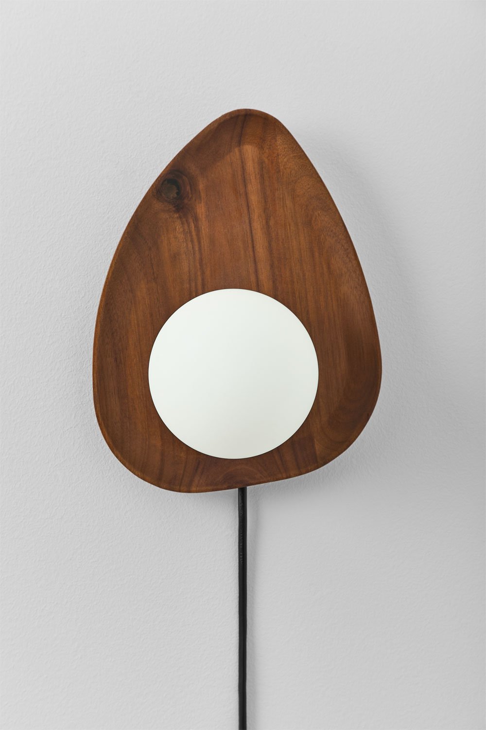 Lampada da parete in legno di acacia ↑24 cm Freidy