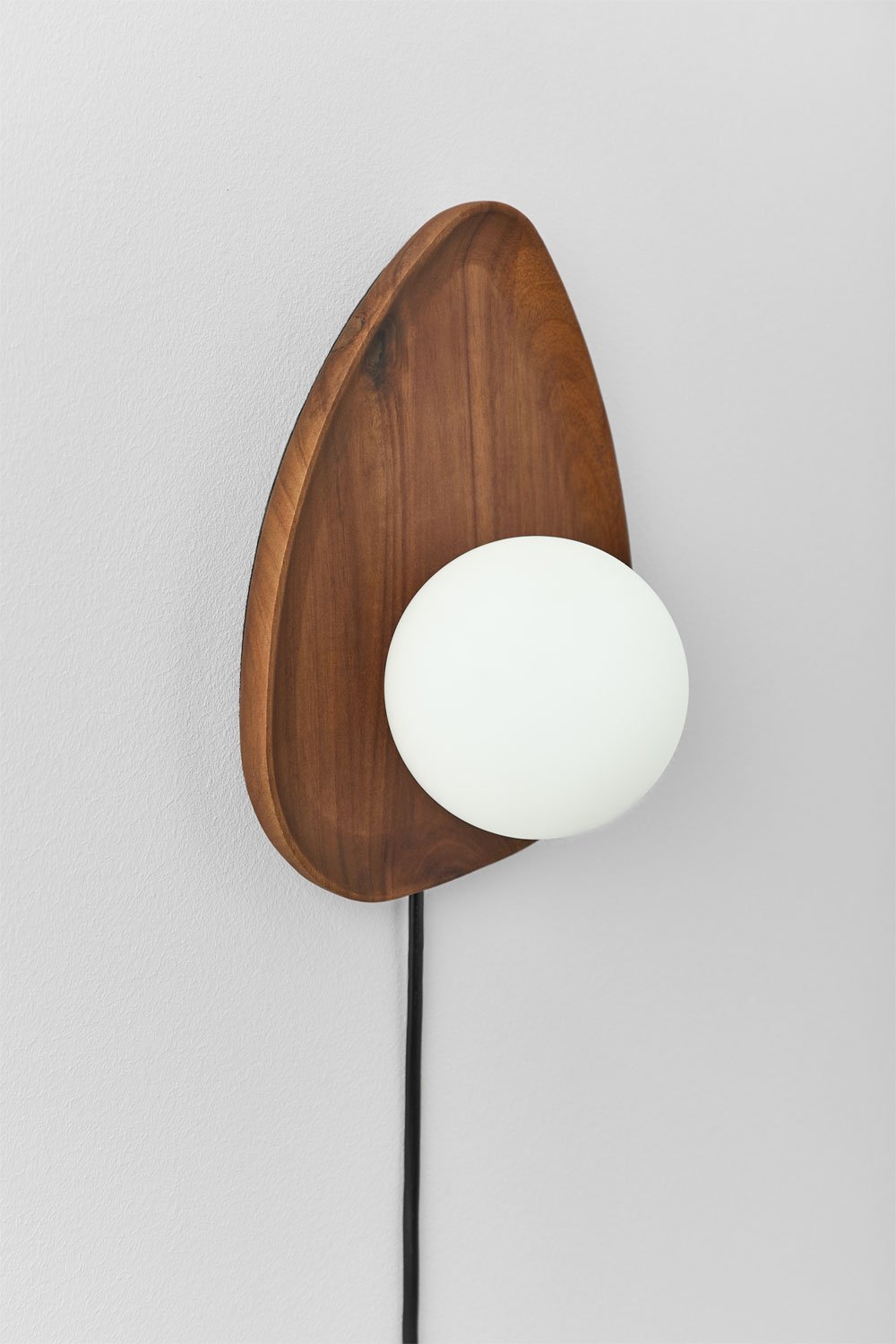Lampada da parete in legno di acacia ↑24 cm Freidy