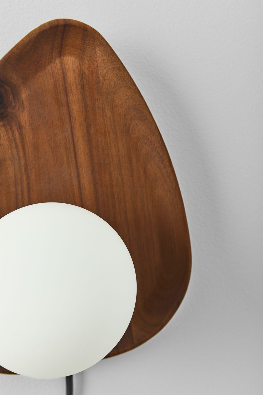Lampada da parete in legno di acacia ↑24 cm Freidy