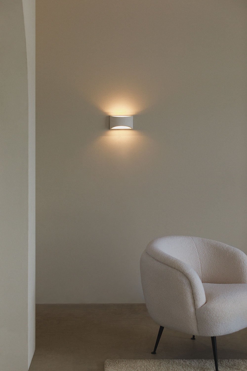 Lampada da parete in gesso Lamara