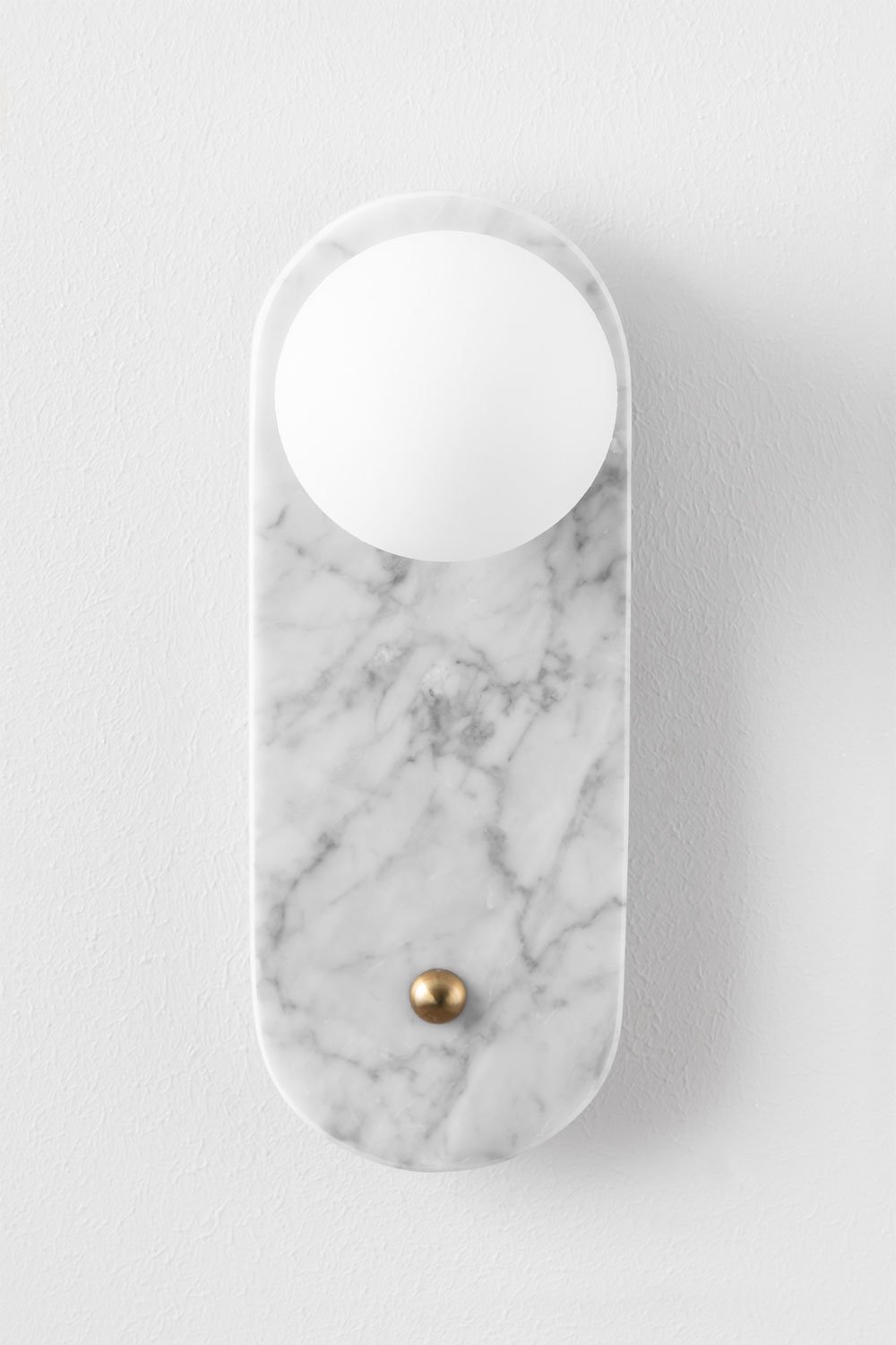 Lampada da parete in marmo Eustace e cristallo