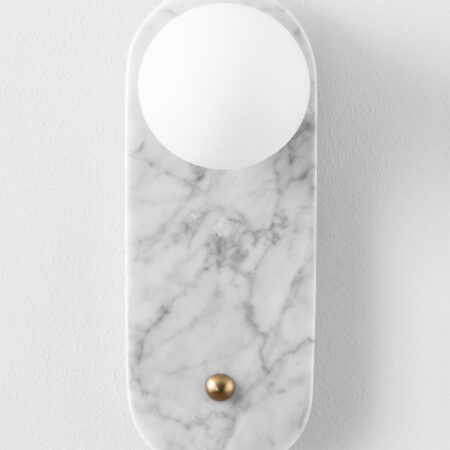 Lampada da parete in marmo Eustace e cristallo
