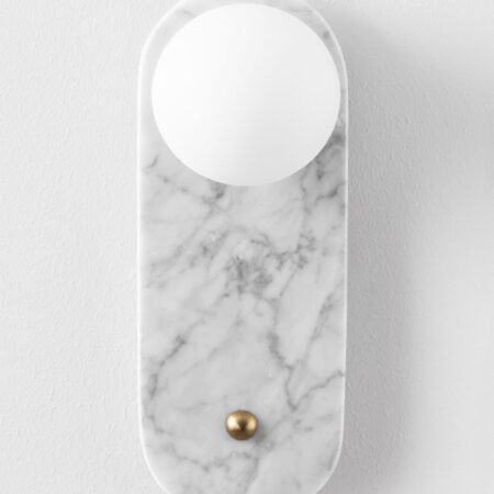 Lampada da parete in marmo Eustace e cristallo