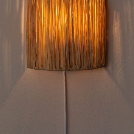 Lampada da parete in rafia Duvert