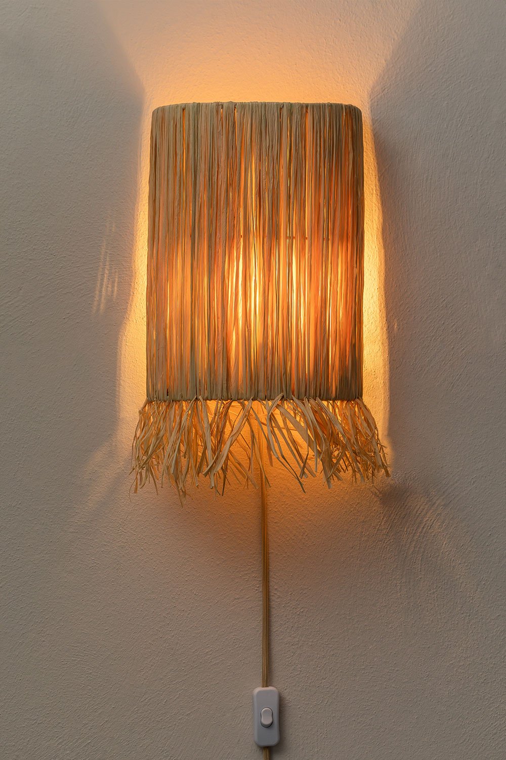 Lampada da parete in rafia Bellver