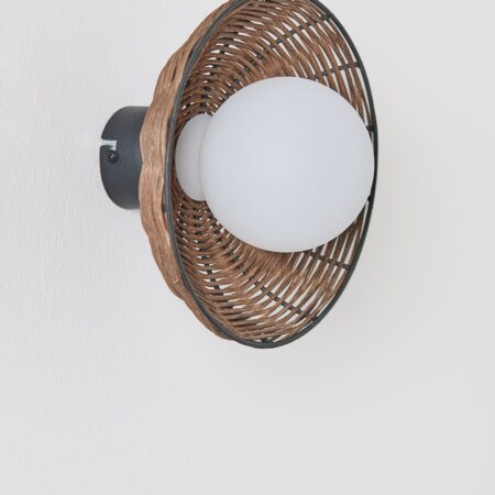 Lampada da parete in rattan Lutyen