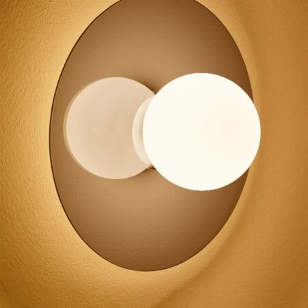 Lampada da parete a sfera in vetro Jorien