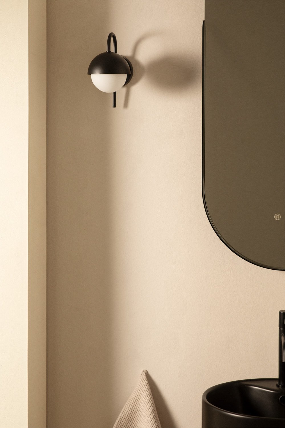 Lampada da parete per bagno in metallo Birgit