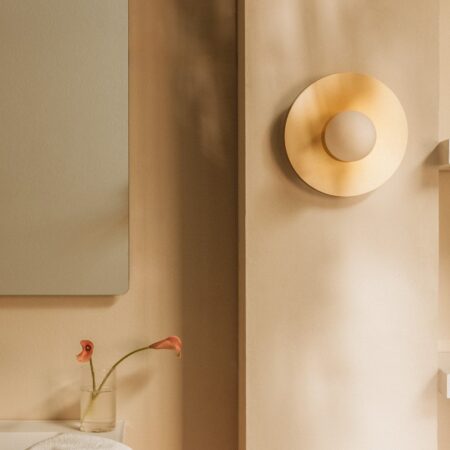 Lampada da parete per bagno Jorien con sfera di vetro