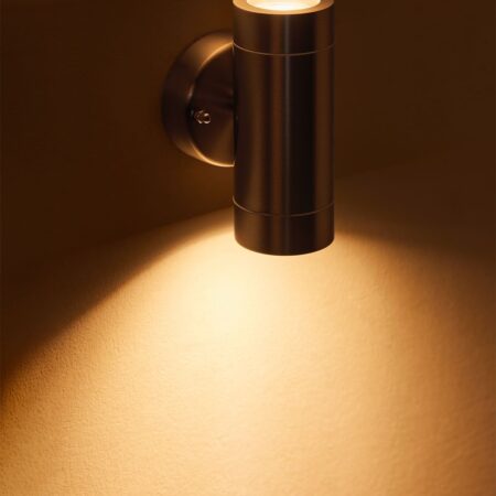 Lampada da Parete per Esterno in Acciaio Inox con 2 Punti Luce Jaxten