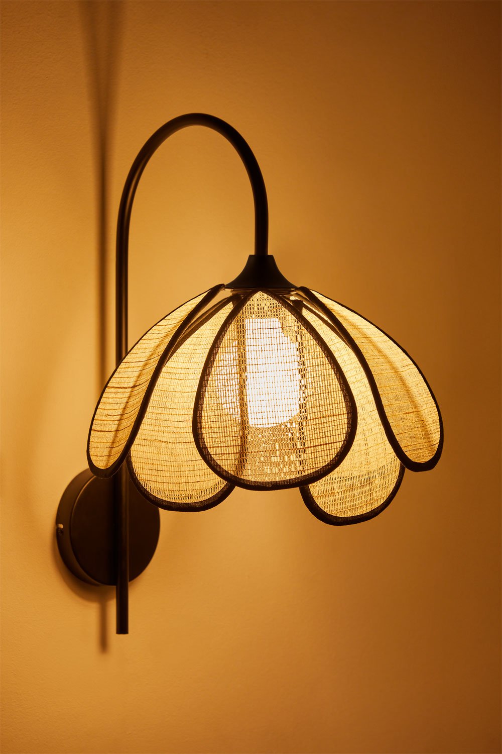 Lampada da parete Vidson in lino Ø35 cm